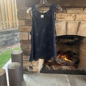 Cabi  Blue Sleeveless Tank Top XL NWOT